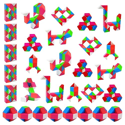 Party Favors -30Pcs Fidgets Snake Cube Puzzles Toy for Goodie