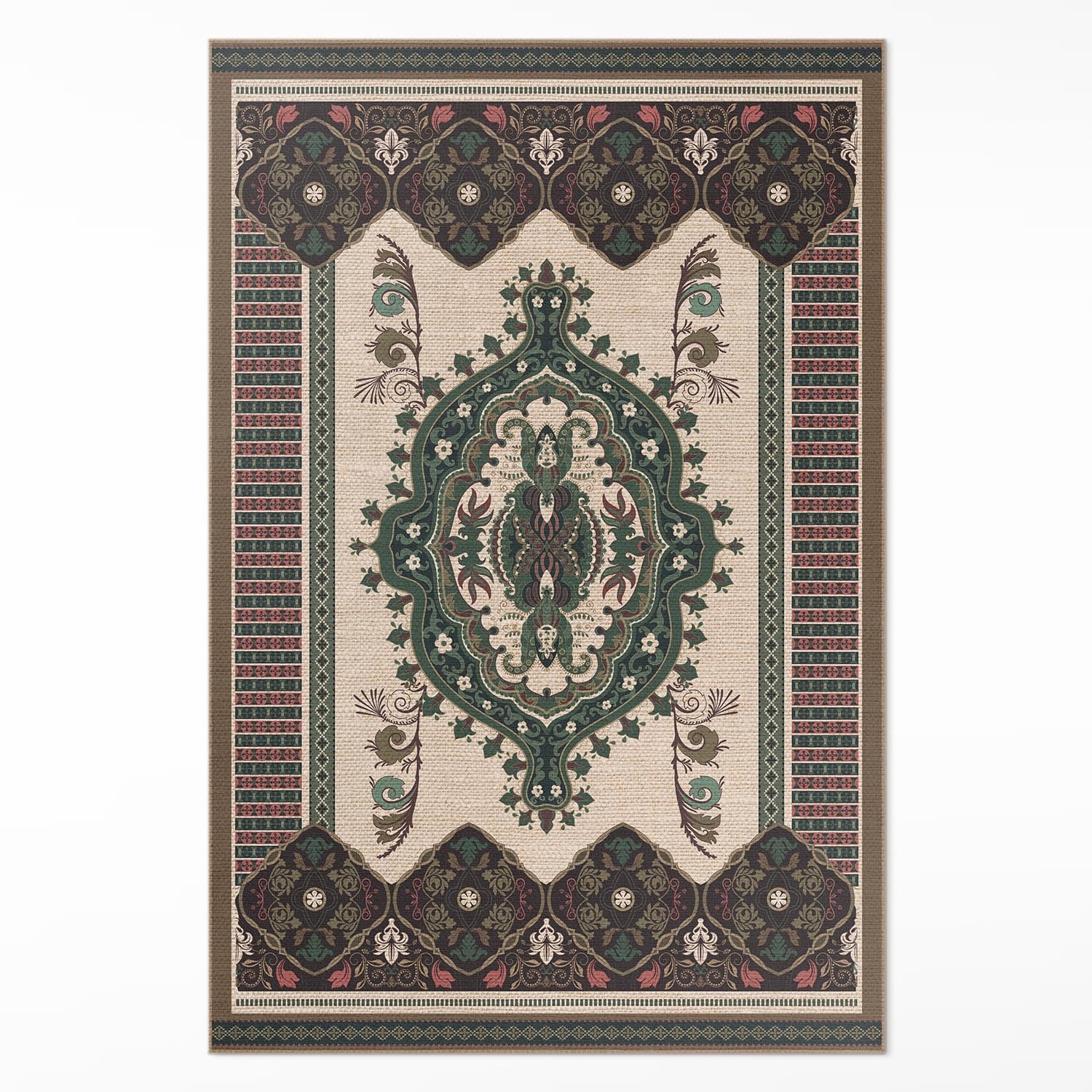 Tapis en vinyle 150x225 cm rectangle à motif géométrie colorée