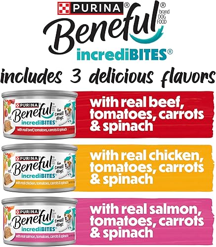 Miniatura 4 de Purina Beneful IncrediBites - Paquete de alimento húmedo para perros adultos, variedad