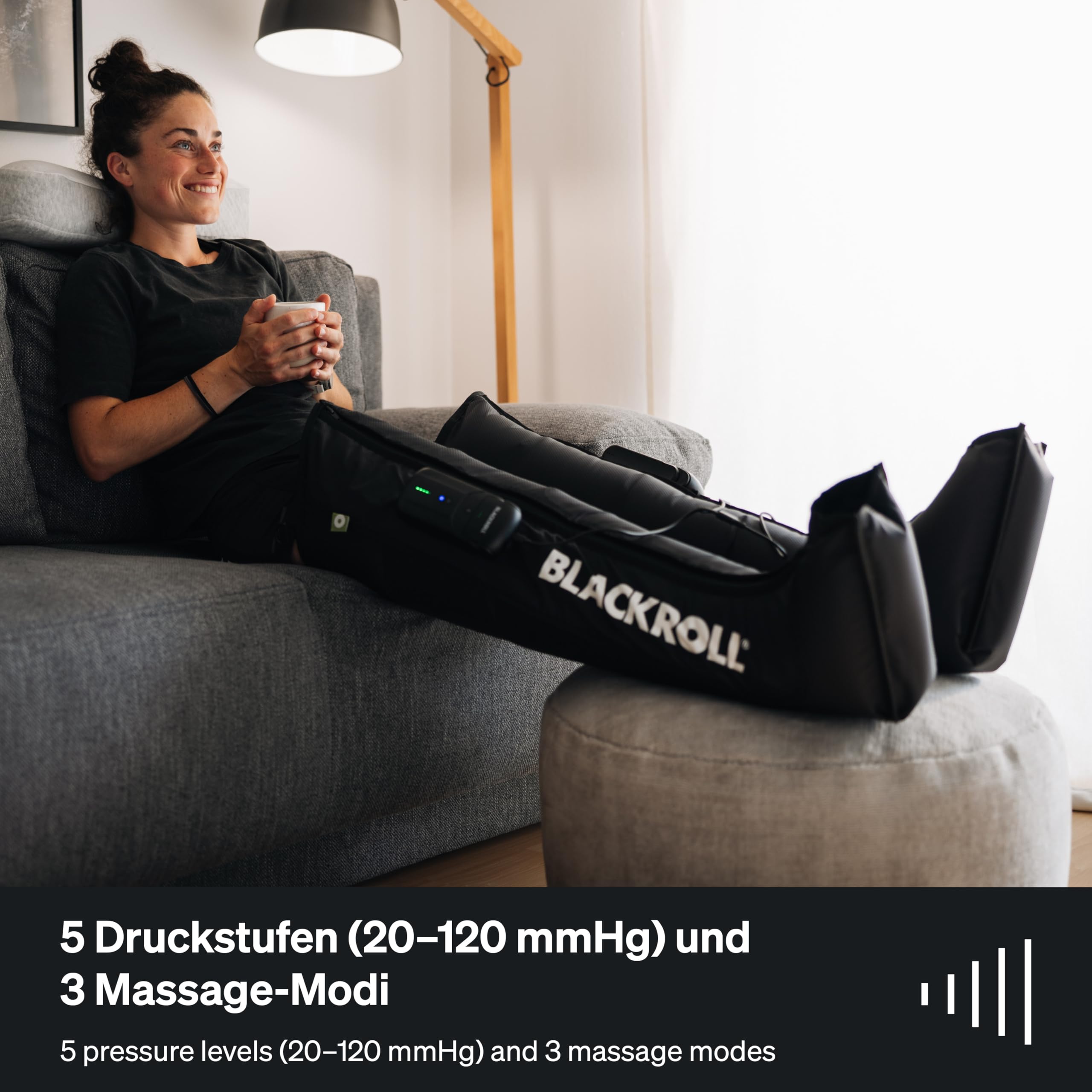 BLACKROLL® Compression Boots 2.0 – Premium Recovery Boots für Beine L| Kompressionsmassage für schnellere Regeneration, schwere Beine & Muskelermüdung | 3 Modi, 5 Druckstufen, kabellos
