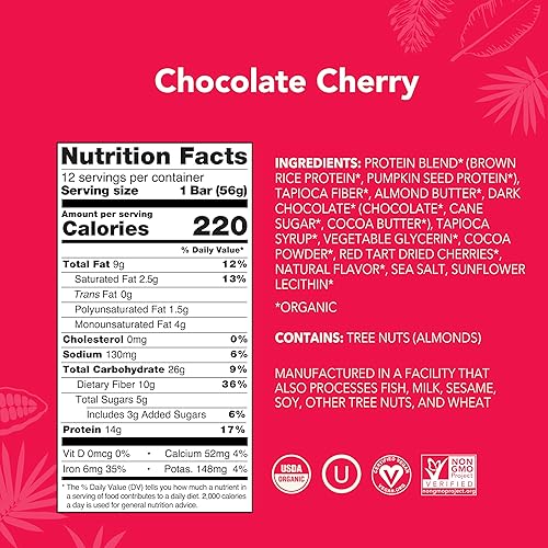 Miniatura 41 de ALOHA Barras de proteínas orgánicas a base de plantas, barra de taza de mantequilla de maní, 12 barras, veganas, bajas en azúcar, sin gluten, paleo