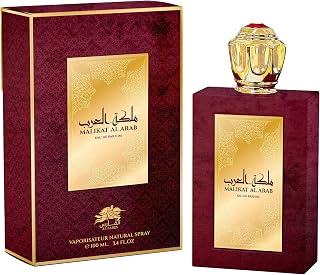 Malikat Al Arab Eau De Parfum, Natural Spray, 3.4 Fl Oz, 100 ML, Burgundy and Gold By emper