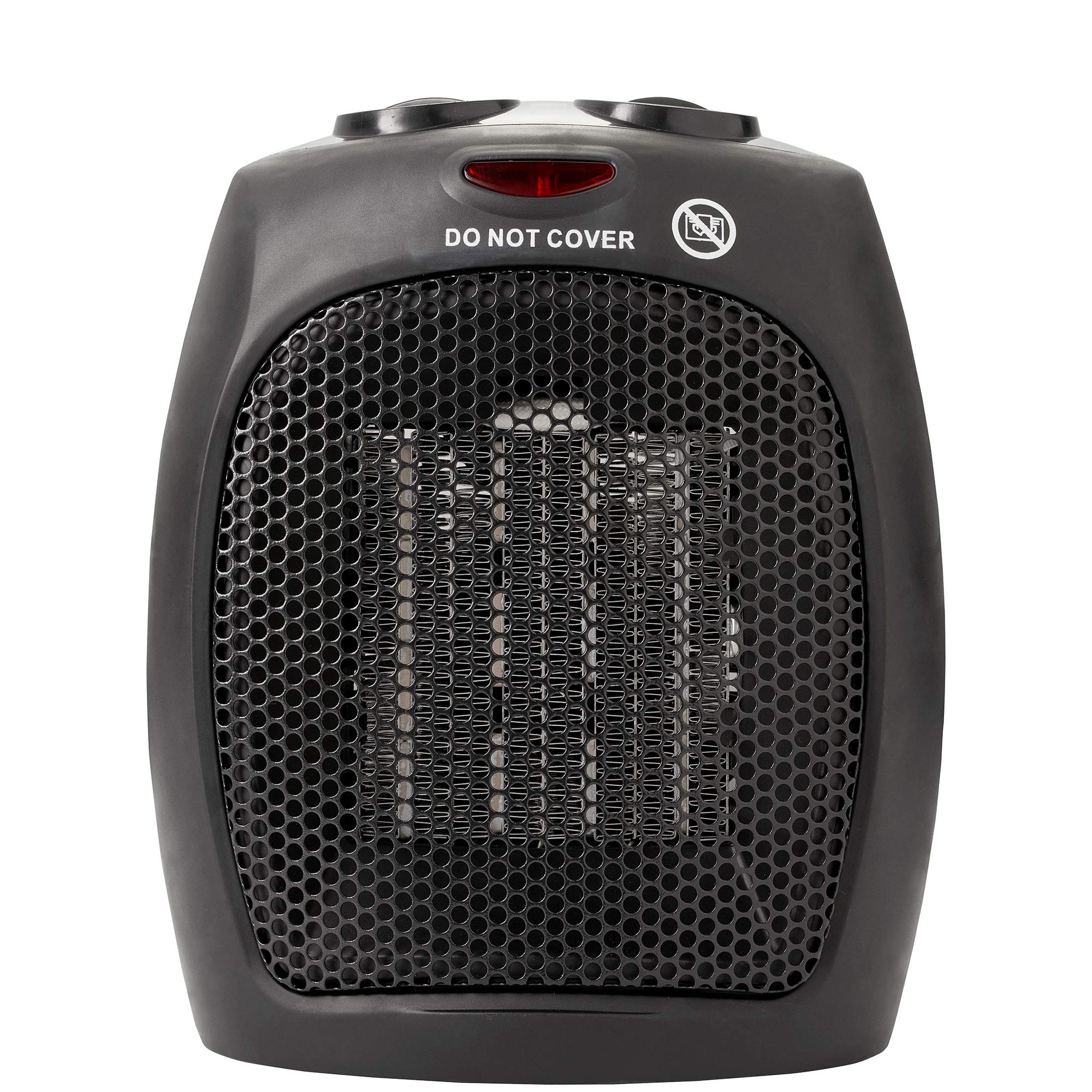 briebe Calefactor Cerámico con Termostato para Bajo Consumo PTC, Eléctrico, 2 Niveles Potencia 750 / 1500W, Aire Caliente/Frío, Seguridad contra Sobrecalentamiento, Portátil, Negro