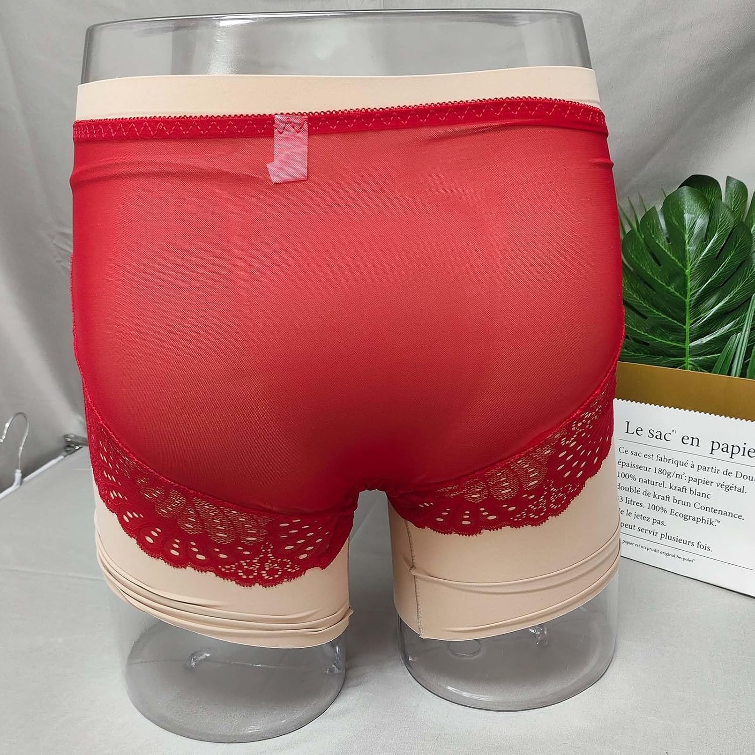 Men's Sexy Femboy Panties Low Rise Lace See Through Sissy Lingerie Breathable Pouch Underwear for Men