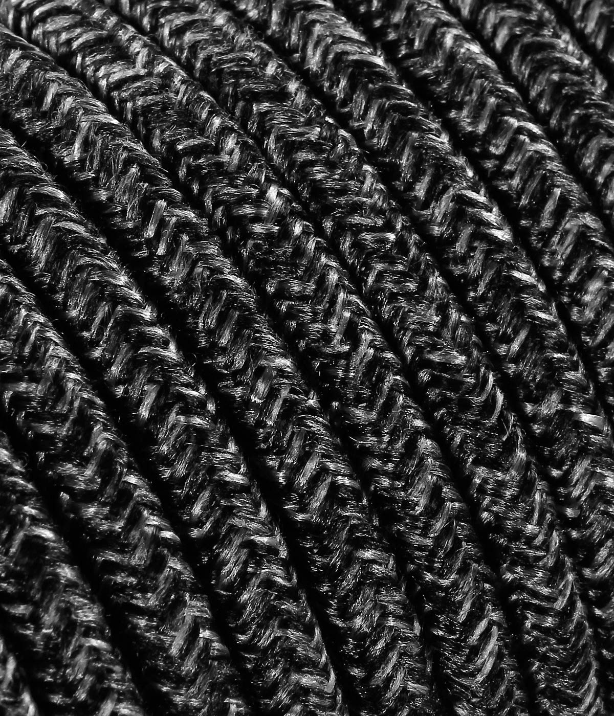 Câble Textile Gris 3x0,75mm² – Leuchtenbau24, H03VV-F, Vendu Au Mètre