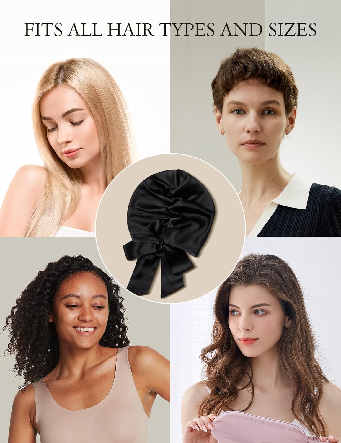 LilySilk 100% Pure Mulberry Silk Sleep Cap Womens Bonnet for Sleeping & Hair Care Night Band Head - Image 9