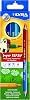 Lyra Super Ferby Duo Bi-Colour Wooden Chunky Colouring Pencils, 6 Assorted Colours, Ideal for Children and Schools