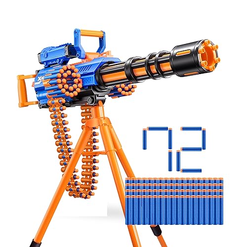 X-Shot Insanity Motorized Rage Fire by ZURU with 72 Darts, Motorized Blasting Power, Auto Feeding Belt, Tripod and Scope, Outdoor Toy for Boys and Girls, Teens and Adults