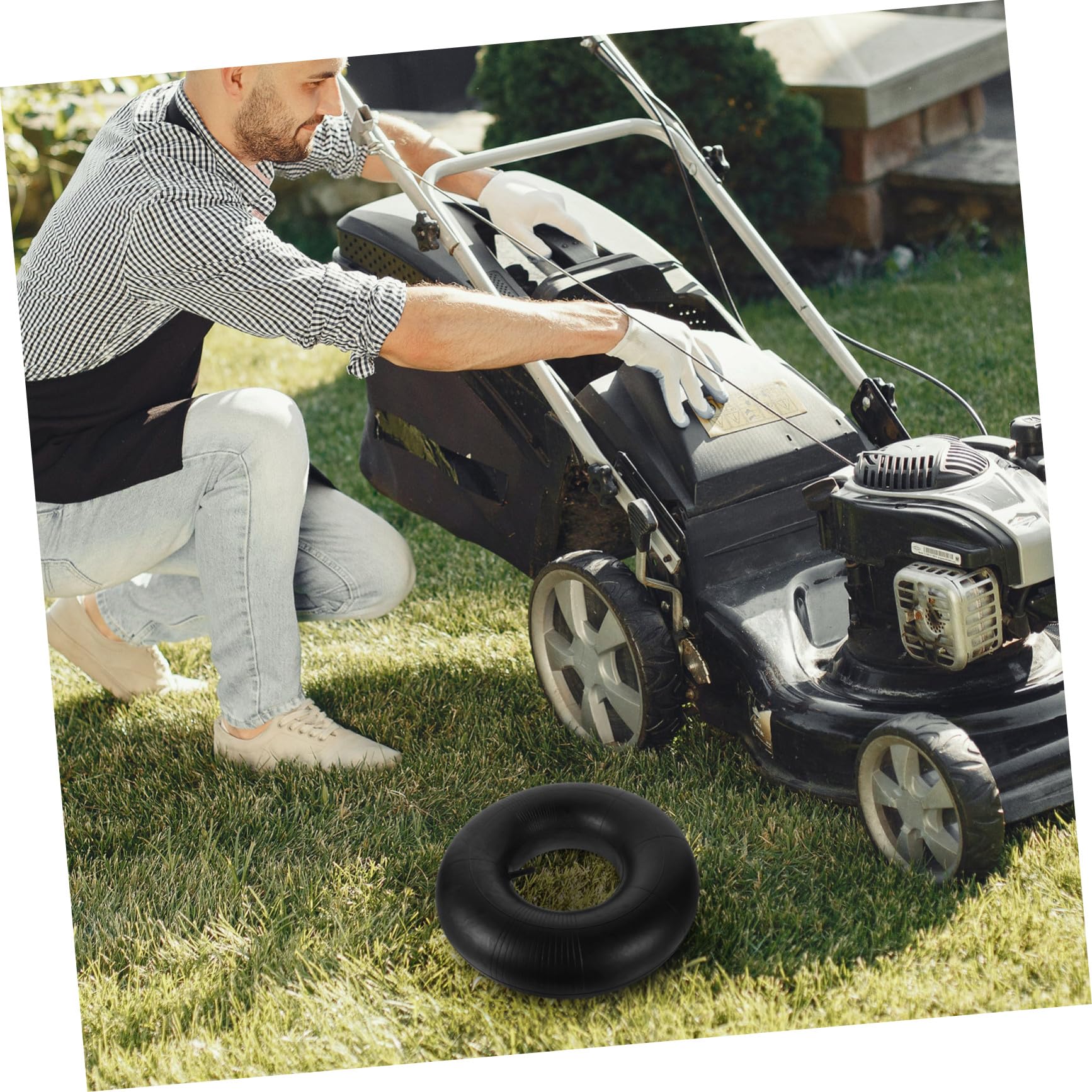SUPVOX 2 Stück Reifenschläuche 15x6.00-6 aus Gummi für Rasenmäher Schläuche und Traktor Innenschläuche Einfach zu Montieren für Sommerurlaub und Garteneinsatz