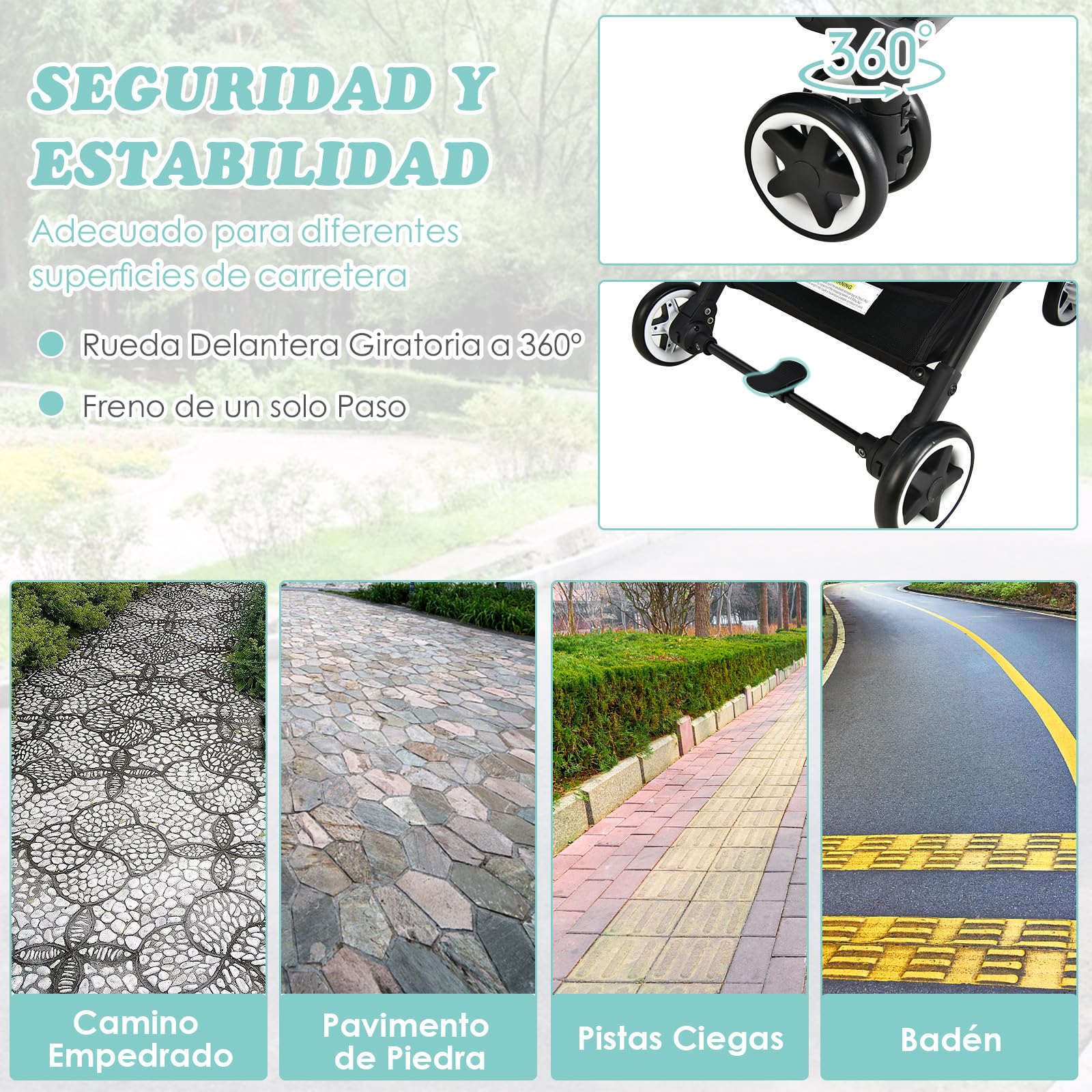 COSTWAY Silla de Paseo Plageble, Cochecito Ligero para Bebé, Carrito de Viaje con Capota Reclinable, Portavasos, Arnés de 5 Puntos, Respaldo Ajustable, Saco para Pies, Almacenamiento Inferior(Negro)