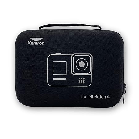 Kamron Action Camera Carrying Case Compatible with DJI OSMO Action 3/Action 4 Camera, Hard Shell Bag Storage Bag with Shoulder Strap, Travel Case for DJI OSMO Action 3/4 Camera