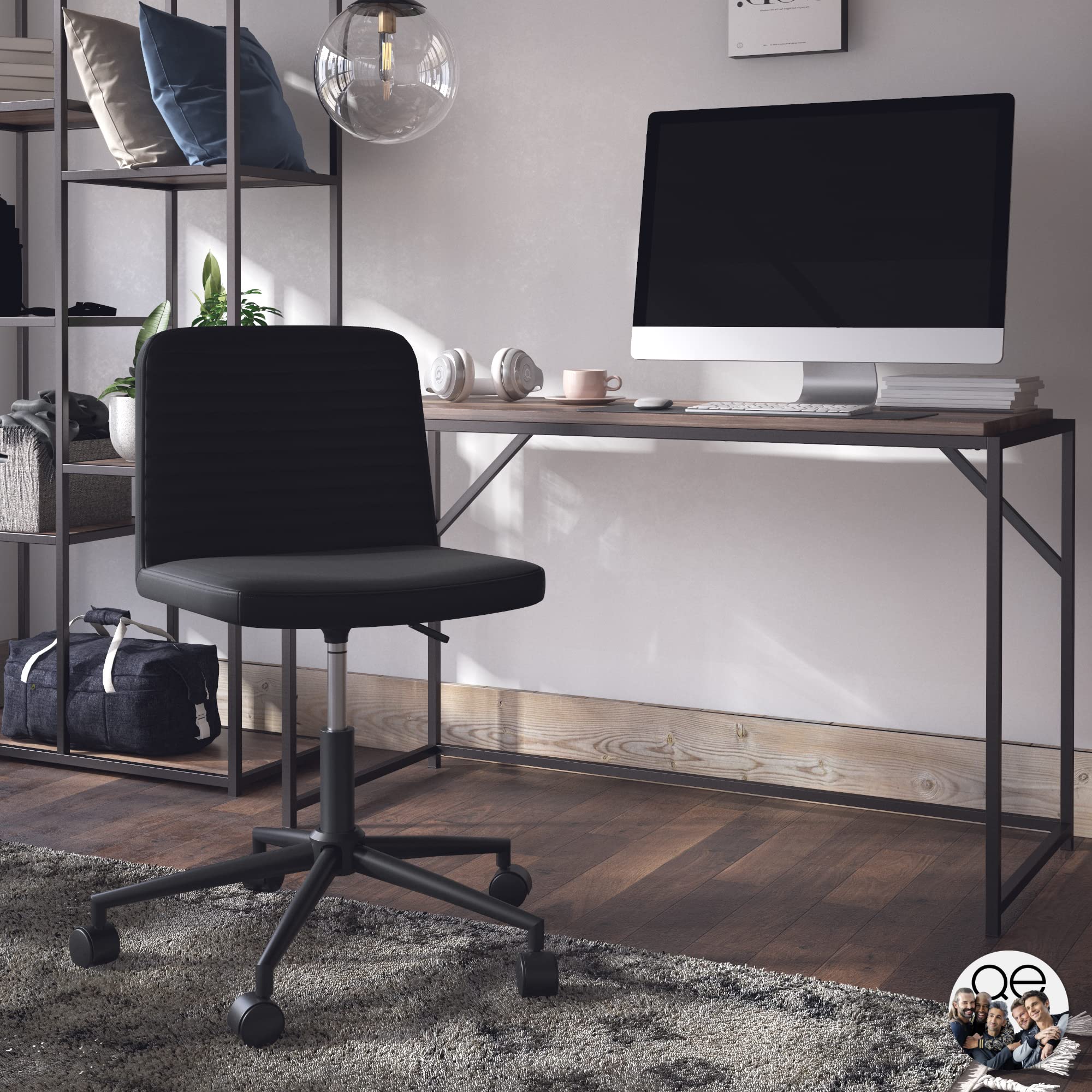 DHP Corey Office Task Chair Black Faux Leather
