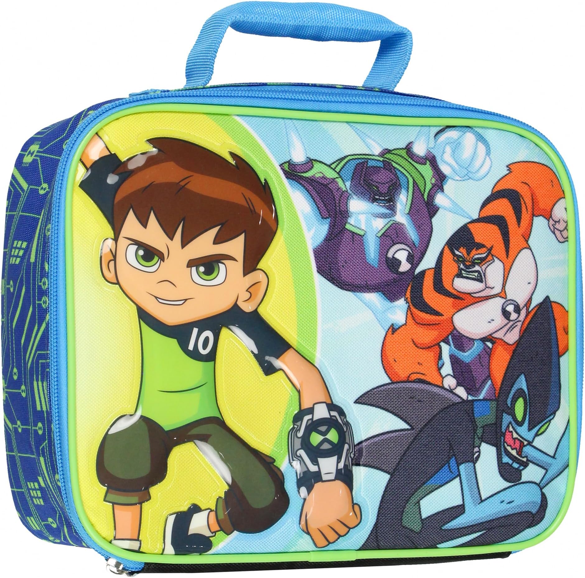 Ben 10 Aliens Omni-Kix Shock Rock Rath XLR8 Single Compartment Lunch Bag Tote For Hot And Cold Food, Drinks, And Snacks
