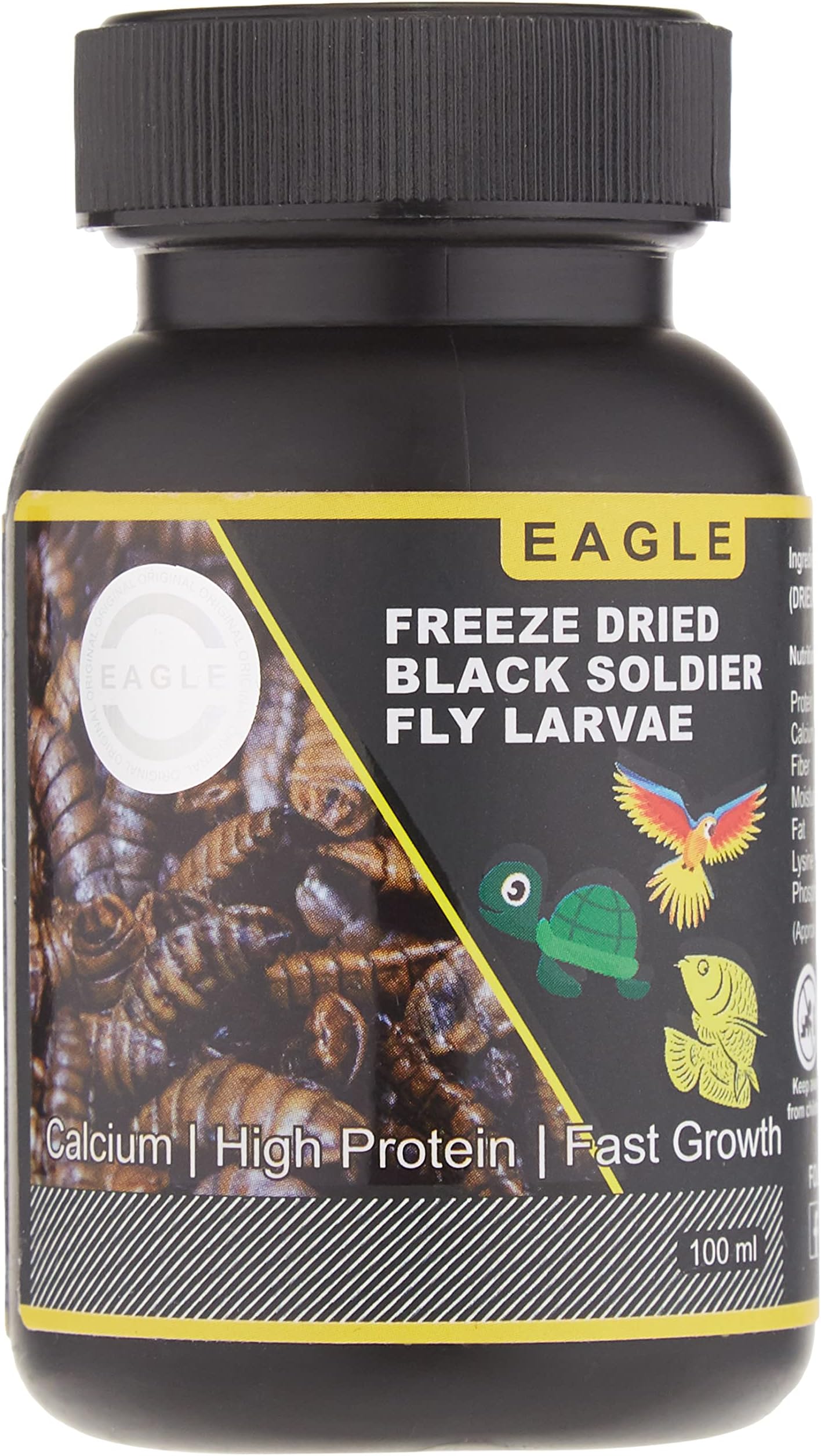 Eagle Freeze Dried Black Soldier Fly Larvae 100 Ml, Multicolor