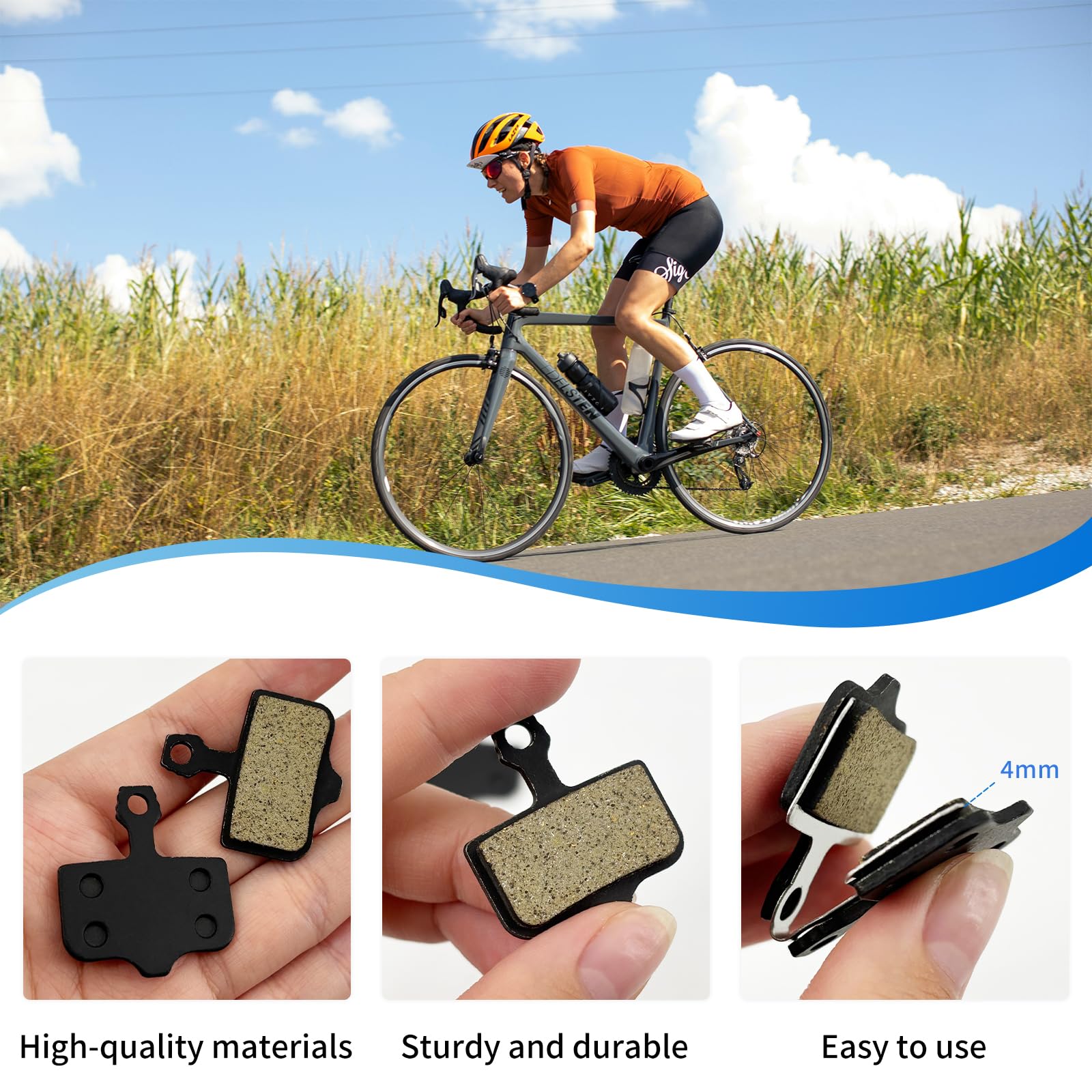 Klocki hamulcowe rowerowe SRAM Avid Elixir – 4 pary tarczowych, kompatybilne z E1/E3/E5/E7/E9, okładziny pasujące do MTB