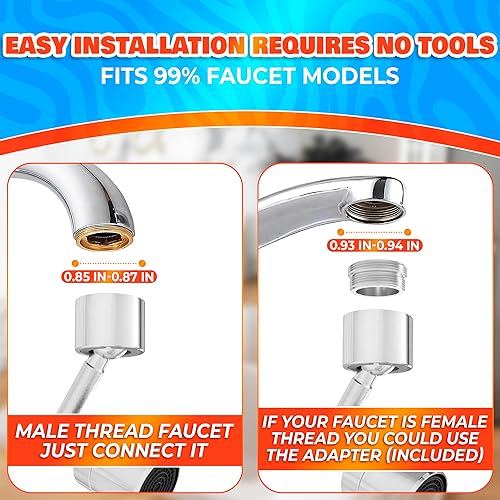 Miniatura 6 de Grifo universal con filtro, a prueba de salpicaduras