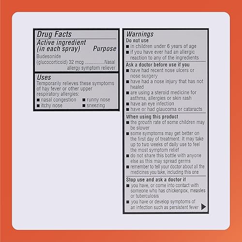 Miniatura 5 de Rugby Budesonide Spray nasal - Alivio de alergias y congestión nasal - Sin alcohol - 0.285 onzas líquidas