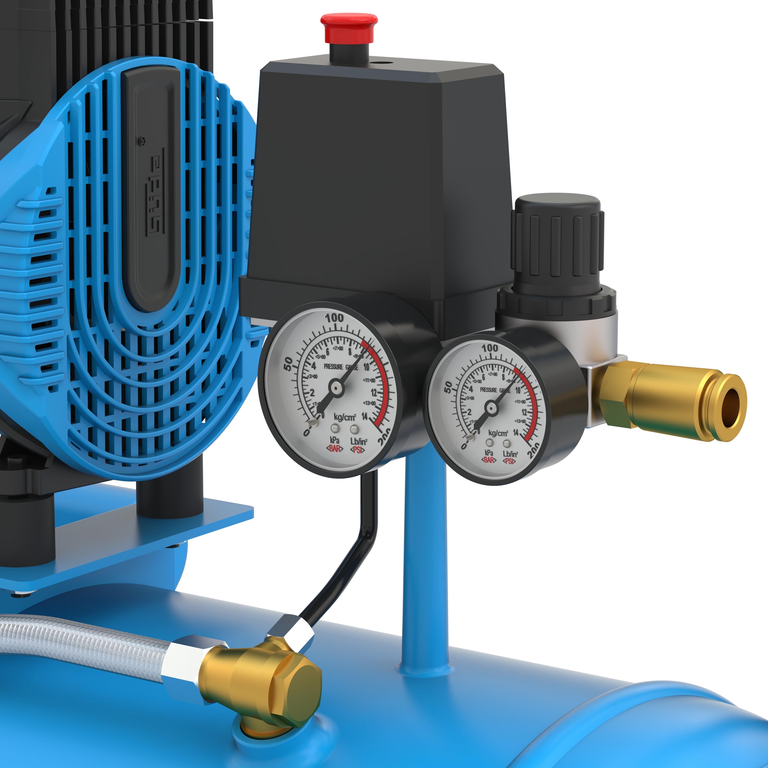 Güde Airpower 270/8/50 SILENT Kompressor - 230 Volt, 50 Liter Kessel, 1,68 Kilowatt, max. Druck 8 bar, eff. Liefermenge bei 0 bar 213 l/min, öl- und wartungsfrei, Schalldruckpegel 67 dB(A)