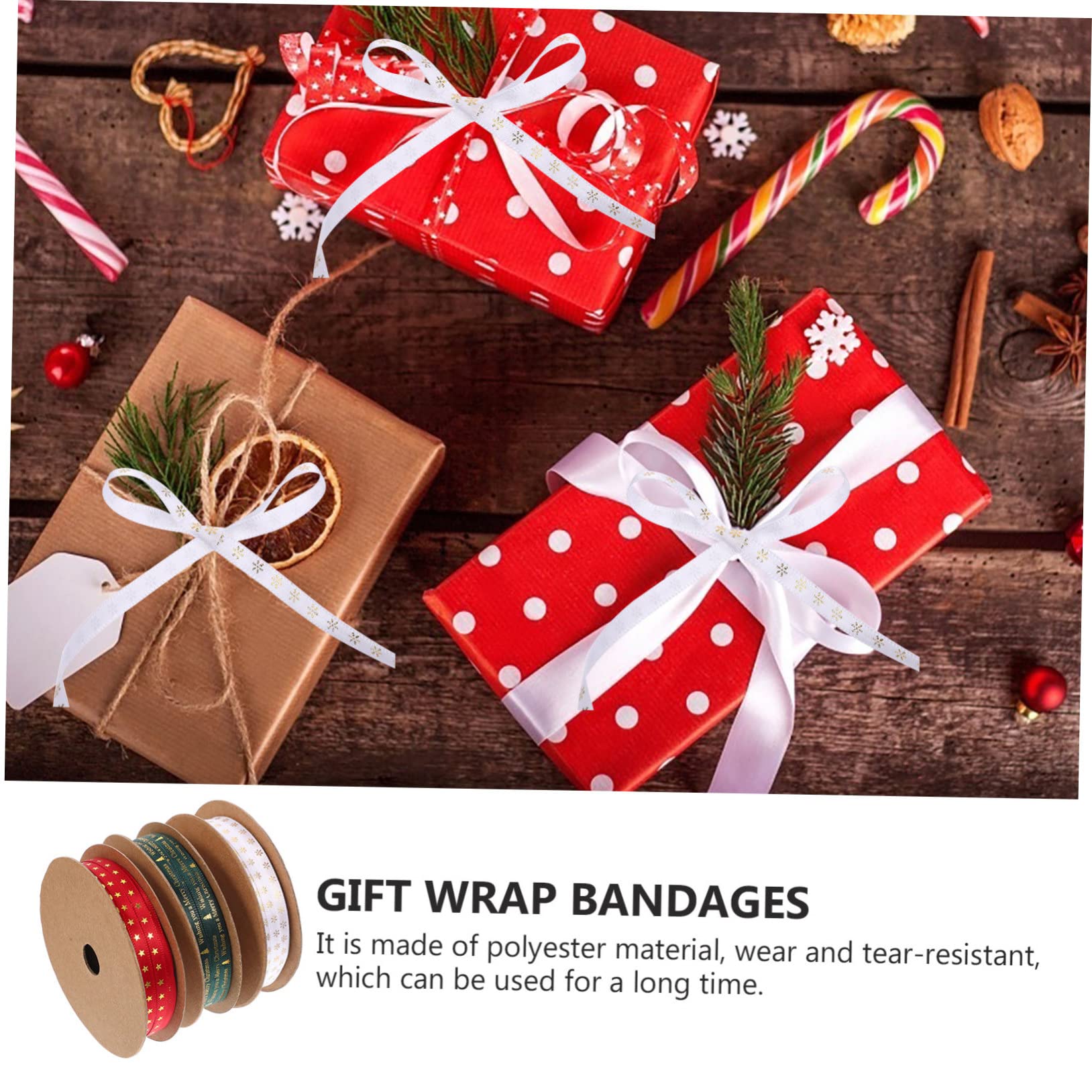 NUOBESTY 12rollen Weihnachtsgeschenkband Weihnachtsband Mit Glitzer Dekorationsband Für Bastelarbeiten Und Hochzeiten Langlebig Und Leicht Für Festliche Verpackungen Und Kreative