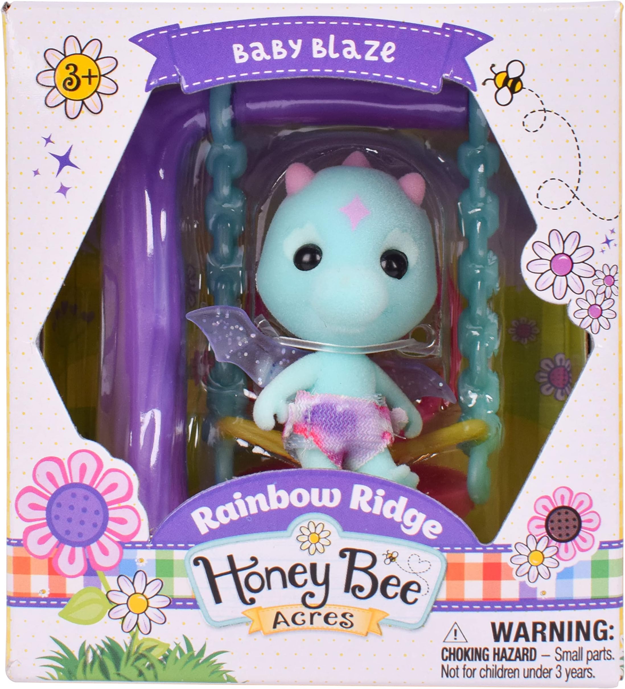 Sunny Days Entertainment Honey Bee Acres Rainbow Ridge Fantasy Collectible Toy Figure Series, Surprise Set Includes Flocked Poseable Figure with Accessory, Assorted Style, Great Gift for Girls 3+