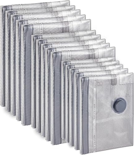 Paquete de 15 bolsas de almacenamiento al vacío de repuesto para viajes, sin bomba