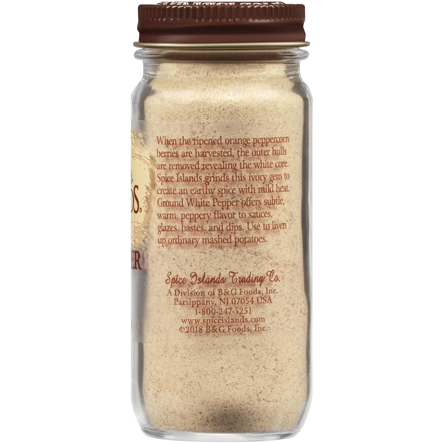 Spice Islands Ground White Pepper, 2.4 Ounce (Pack of 4)