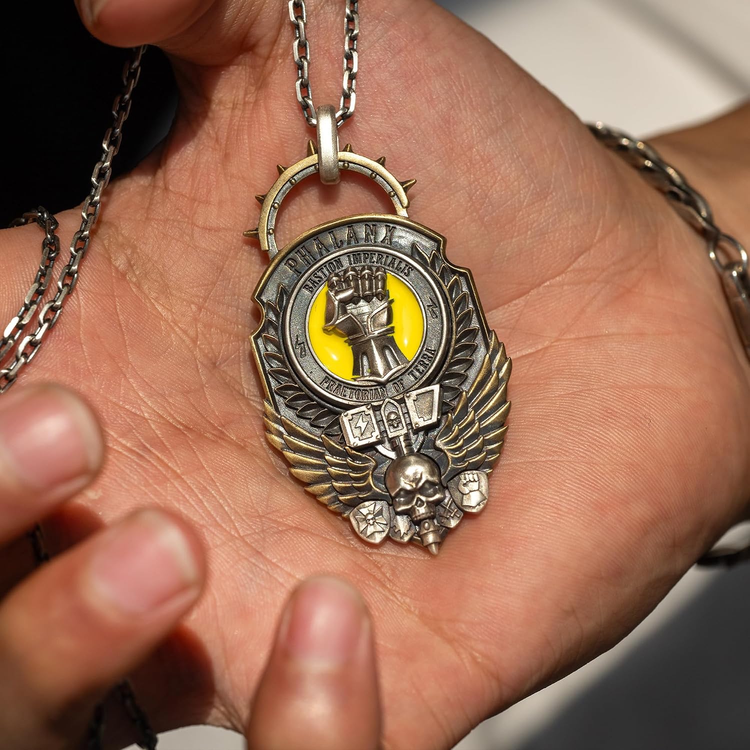 Starforged Warhammer 40K Imperial Fists Hammer of Phalanx Pendant Rogal Dorn Necklace