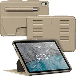 ZUGU CASE Para iPad Air 11 (M3 2025 / M2 2024) iPad Air 4 e 5 de 10,9 polegadas (2020/2022) – capa protetora, ultrafina, magnética, capa de hibernar/despertar com carregamento e armazenamento do Apple