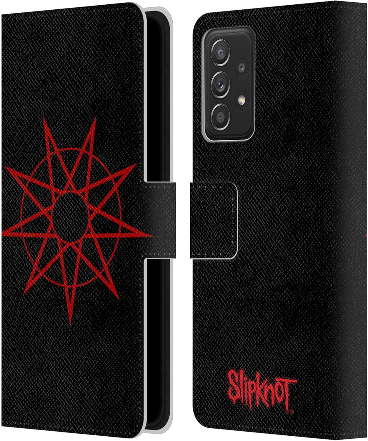 Head Case Designs Officially Licensed Slipknot Nanogram Key Art Leather Wallet Case Compatible with Samsung Galaxy A53 5G (2022)