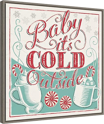 Miniatura 2 de Amanti Art Lienzo enmarcado para pared, 22 x 22 pulgadas, diseño de Feliz Navidad II por Janelle Penner, lienzo enmarcado para pared, obras de arte