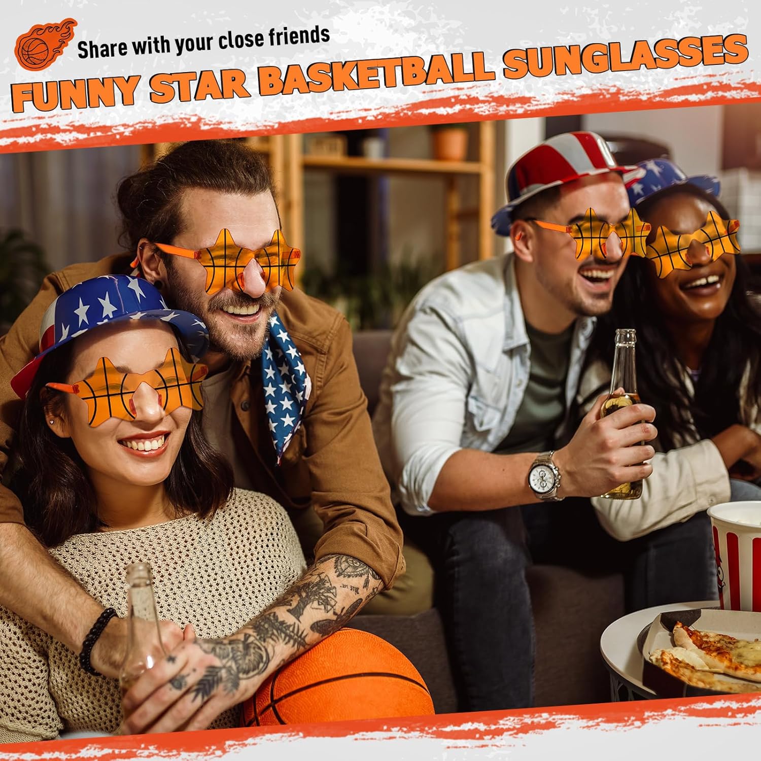 Tellegloww 20 Pcs Basketball Gifts for Team Star Glasses Stuff Goody Bag Fillers Party Favors for Player Coach