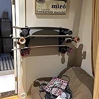 Vista 5 de StoreYourBoard Estante de pared Longboard, almacenamiento triple para Longboard