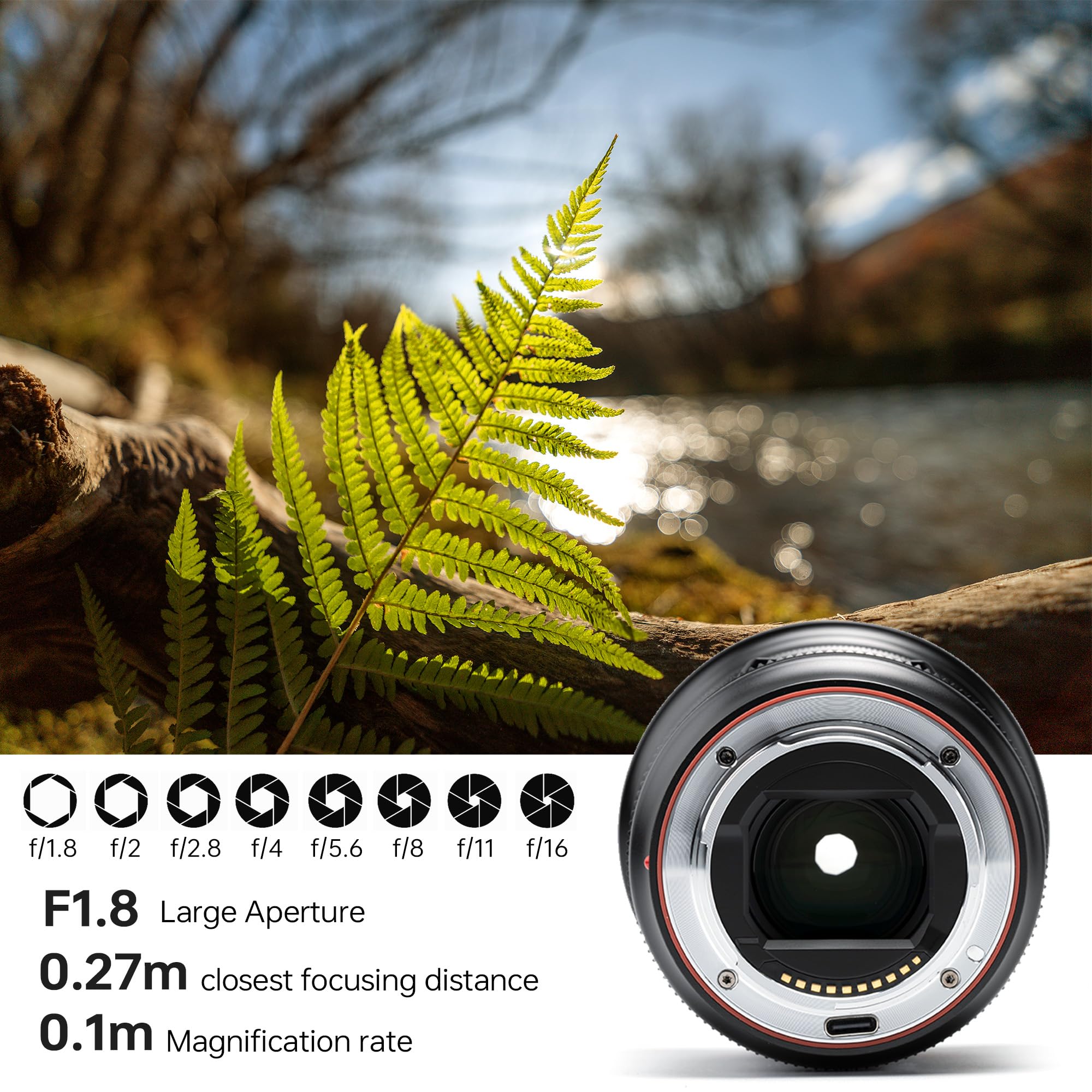 VILTROX Pełnoklatkowy obiektyw AF 16 mm f/1,8 FE, obiektyw autofokusa kompatybilny z aparatami bezlusterkowymi Sony E-Mount Alpha a7 a7II a7III a7R a7RII a7RIII a7RIV a7S a7SII a9 a7C