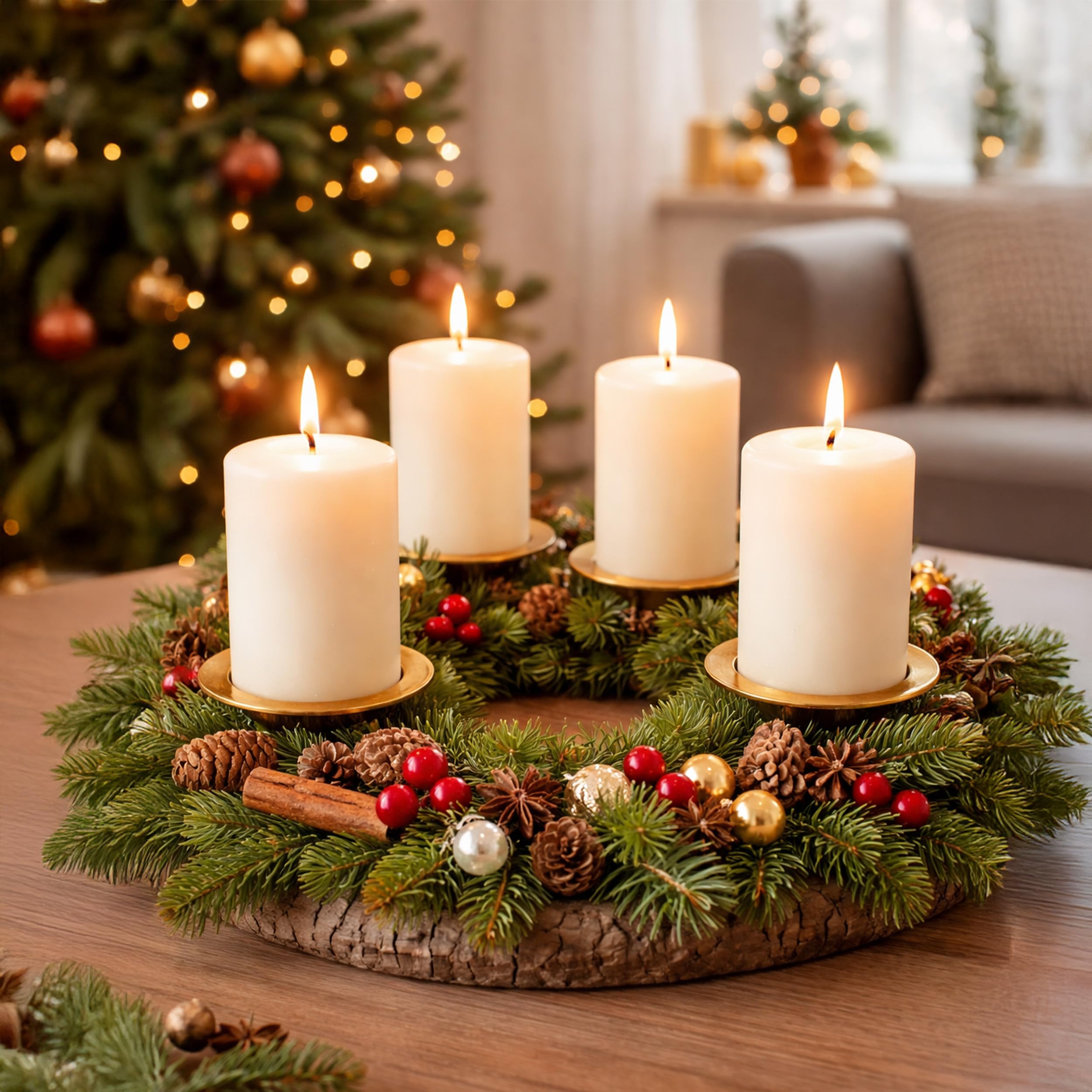 NKlaus Kerzenhalter adventskranz kerzenhalter, für Kerzen, Ø8cm, 1 Stück