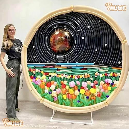 Miniatura 9 de Paquete de 100 globos de color verde oscuro, 260 globos mágicos gruesos y delgados para arco de globos, animales, payaso, niños, cumpleaños, fiesta,