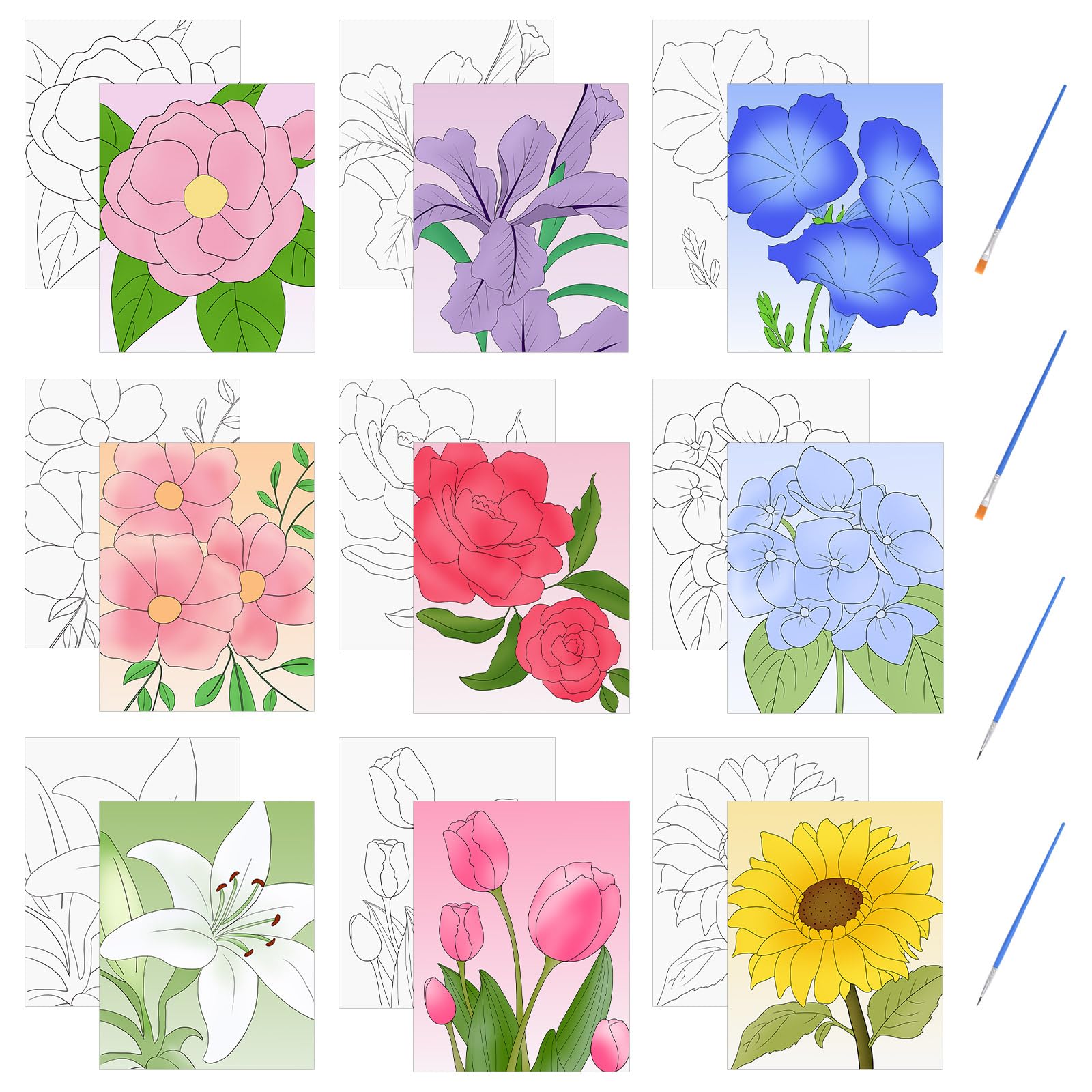 HICOHAND Pre Printed Canvases