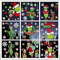 Vista 7 de Christmas Window Clings Xmas Decor - 90 PCS Reusable Double Sided Static Window Stickers - Merry Christmas Gel Decals for Xmas Decorations Indoor