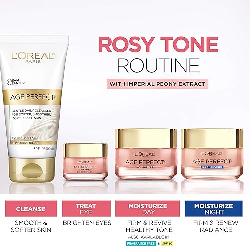 Miniatura 6 de LOreal Paris Skin Care - Hidratante facial para rostro tono rosa perfecto para la edad sin fragancia hidratante para la cara con LHA y peonía