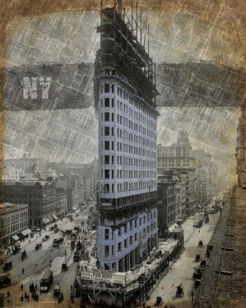 Leinwandrahmen, mit amerikanischer Box, New York I Roberts Art – Architektur, vertikaler Kunstdruck, Neuheit, urbane Jugendkultur, Menschen, Orte, Architec, schwebender Rahmen, 68 x 55 cm
