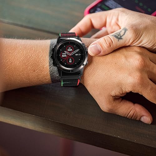 Miniatura 5 de Compatible con Garmin, correa deportiva de nailon Trail Loop para fnixForerunnerApproachMARQquatixD2 Series resistente banda de repuesto para hombres