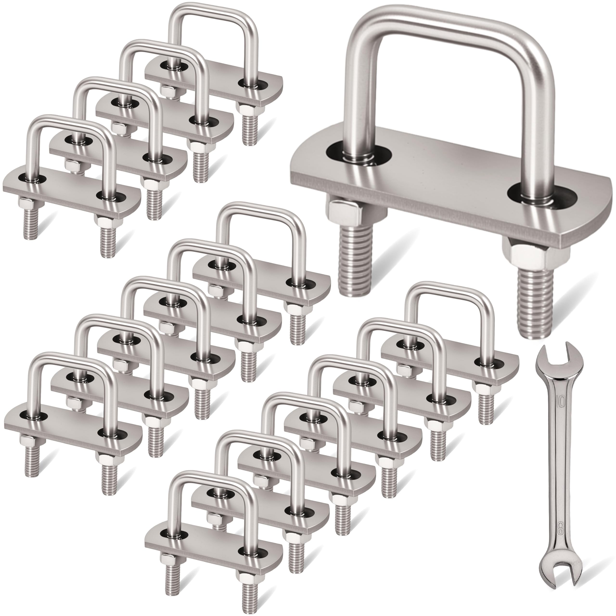 M8 Stainless Steel U-Bolts - 4 Pack -29