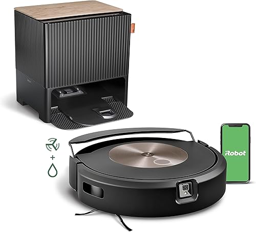 iRobot Roomba Combo J9+ - Robot aspirador y trapeador de autovaciado y llenado automático Base multifuncional recarga la papelera y se vacía,
