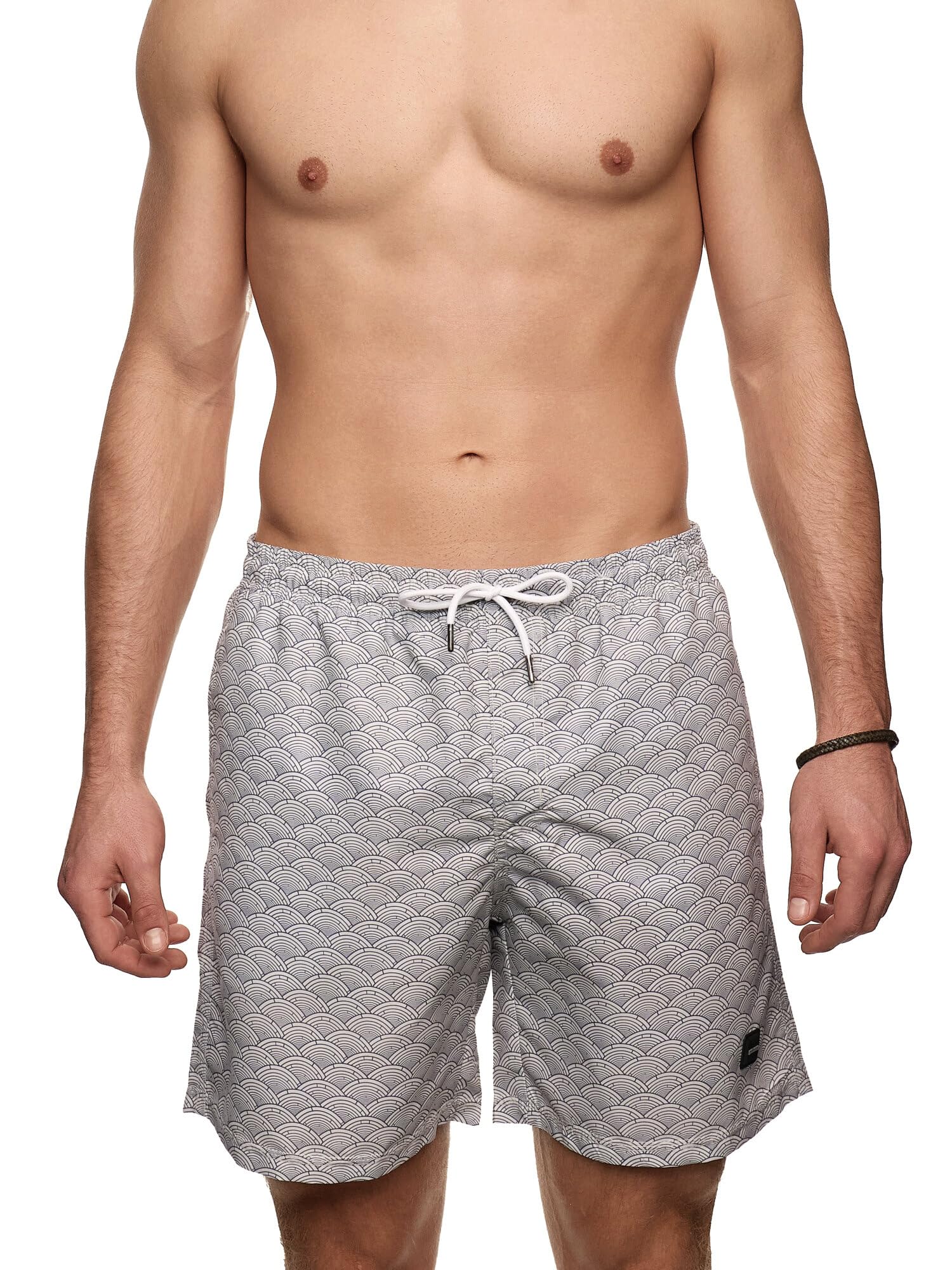 Indicode Badeshorts Herren INSantonio Schwimmshorts Tropisches Muster