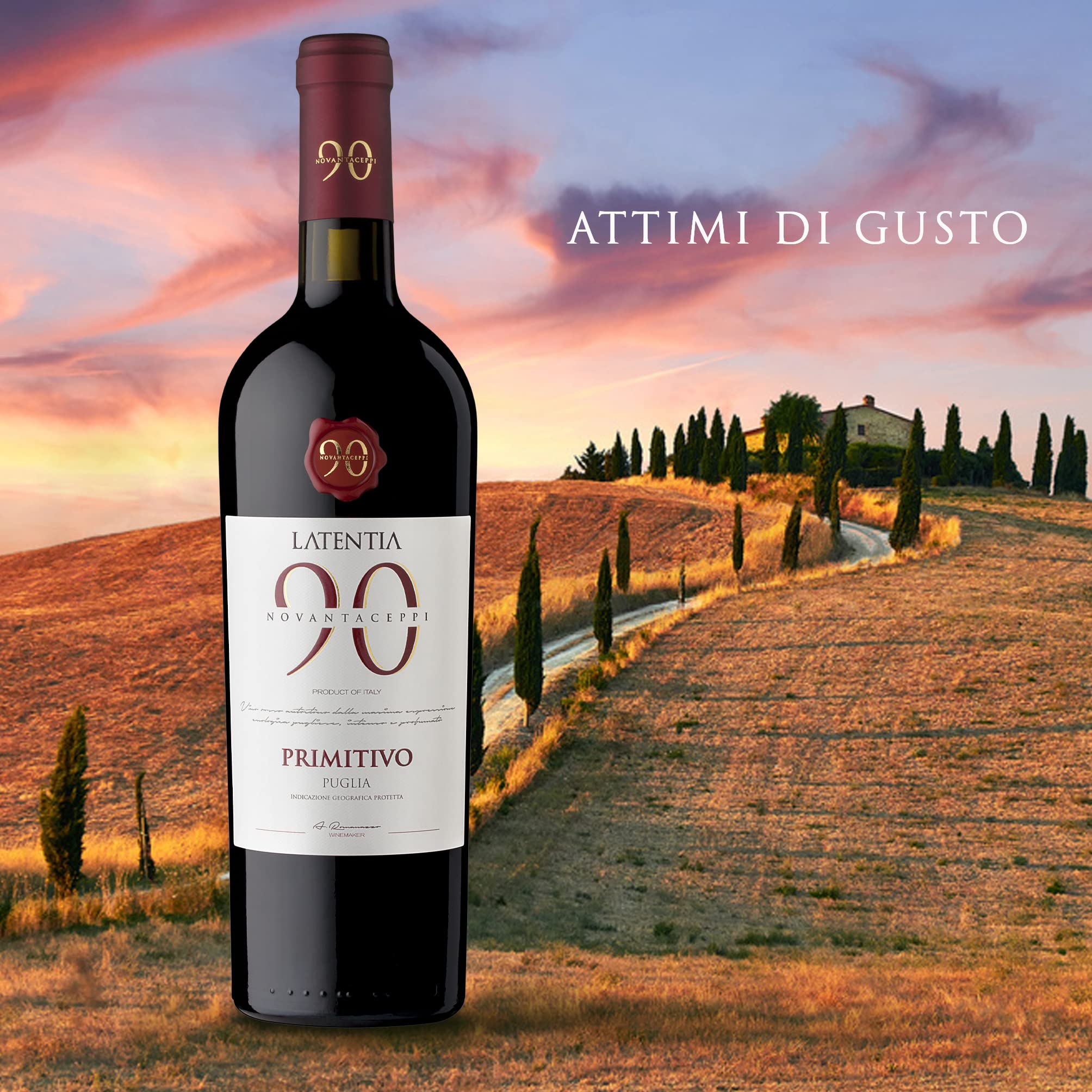Novantaceppi Primitivo Puglia IGT Rotwein halbtrocken (6 x 0.75 l)