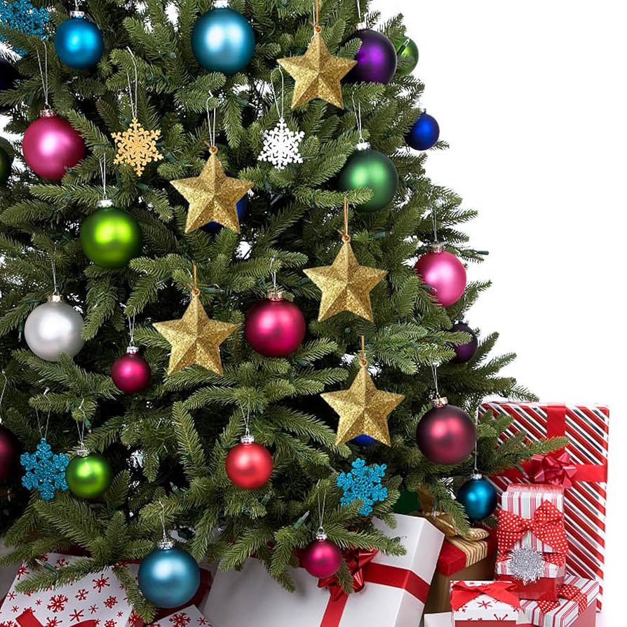 Amazon.co.jp: クリスマスツリー 飾り 星 立体 10点セット