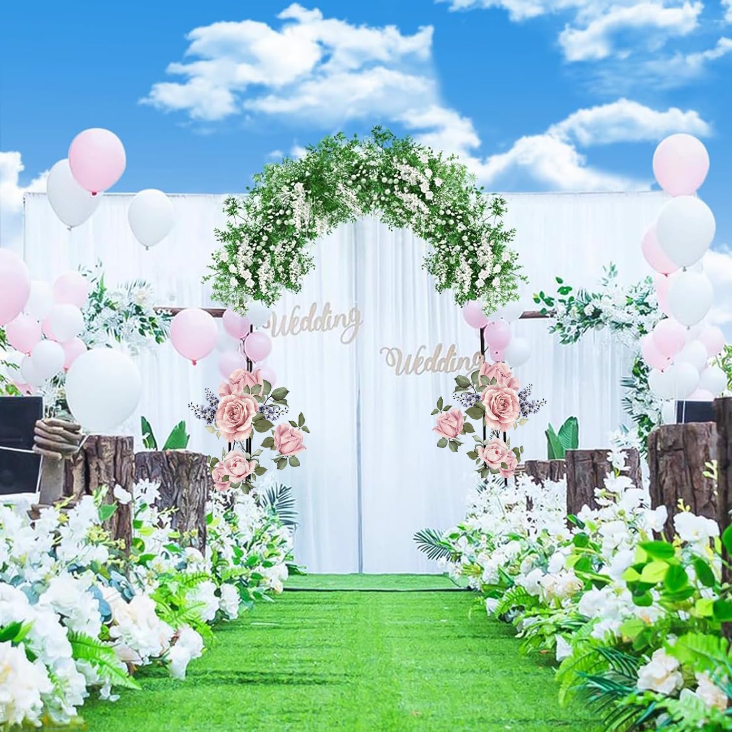 Arco de Boda de Metal Espaldera for Plantas trepadoras Enrejado de Arco de jardín for Plantas trepadoras al Aire Libre for la Fiesta de Boda al Aire Libre Navidad Jardín (Color : Black)