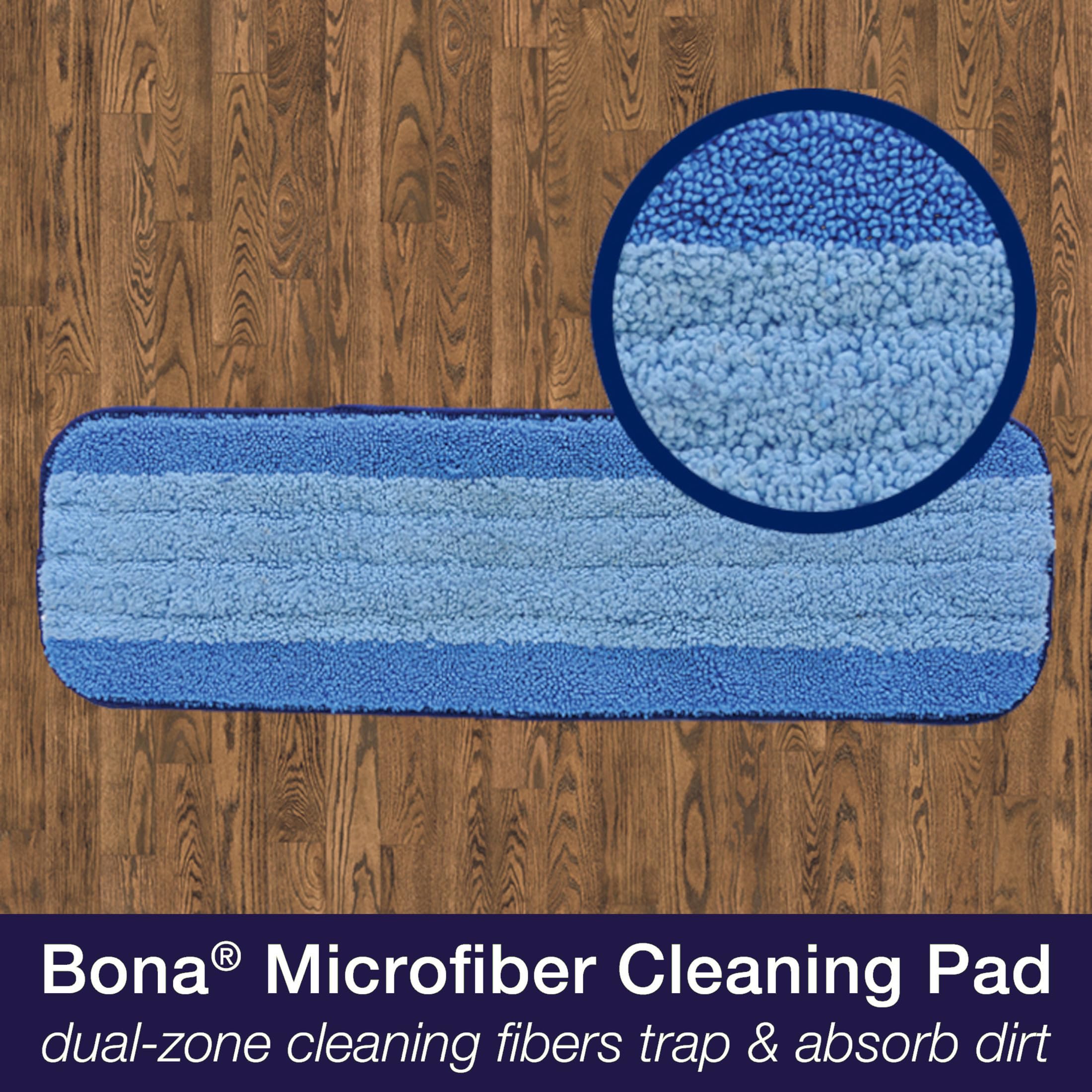 Bona Kit definitivo para el cuidado de suelos de madera dura: incluye fregona de microfibra, solución de limpieza de suelos de madera dura y recambio, pulido de suelos de madera dura, almohadillas de