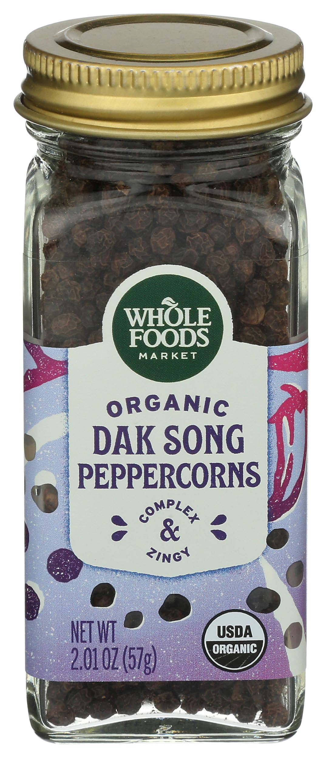 Whole Foods Market, Organic Dak Song Peppercorns, 2.01 Ounce