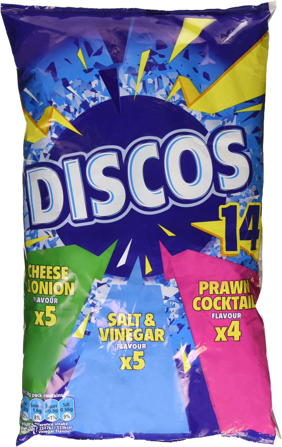 KP Snacks Discos Assorted 392 g (Pack of 14)