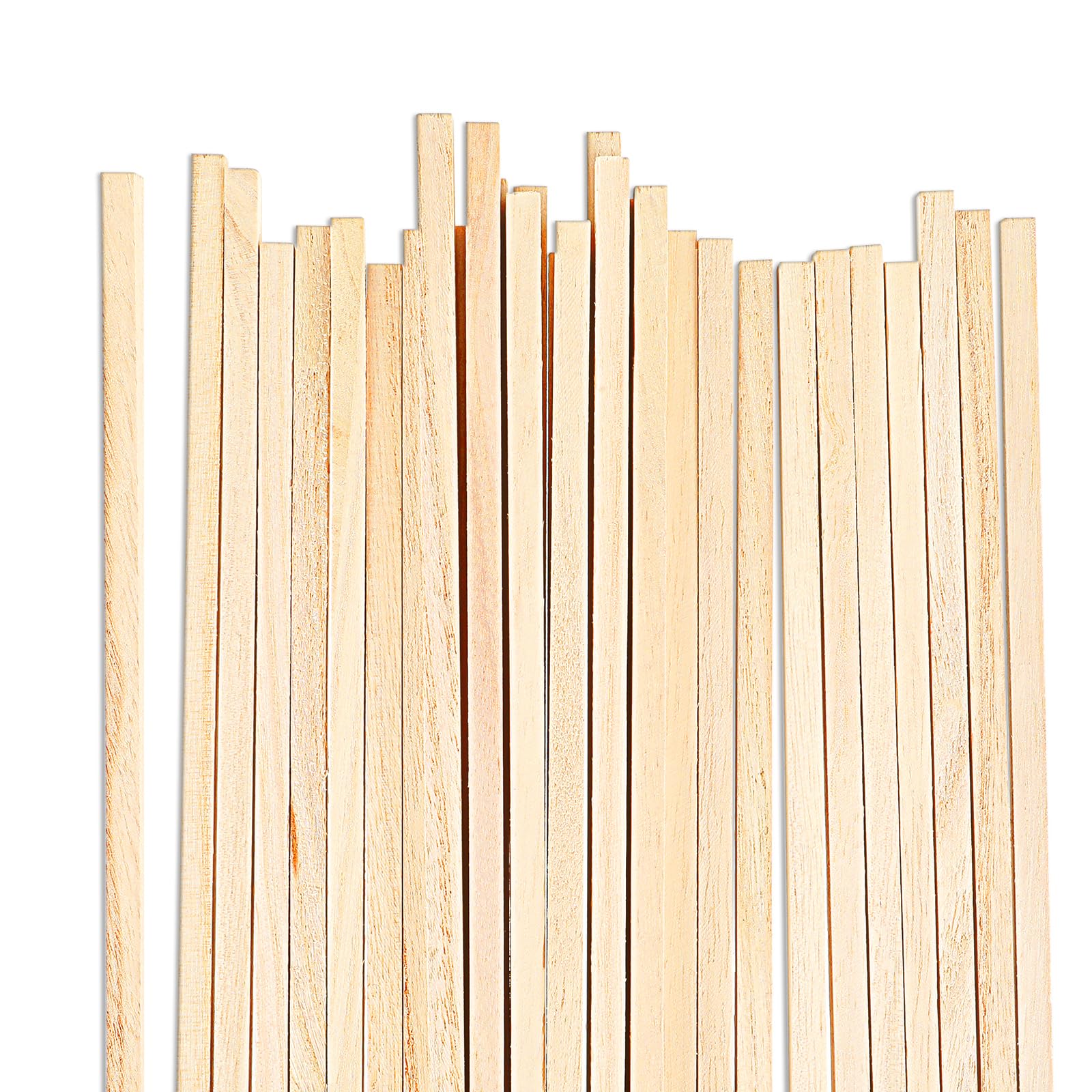 70 varillas de madera para manualidades, 30 cm x 6 mm, para manualidades